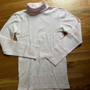 Petit Bateau 100% cotton light pink L/S mock/turtle neck women’s size 16/XS-S